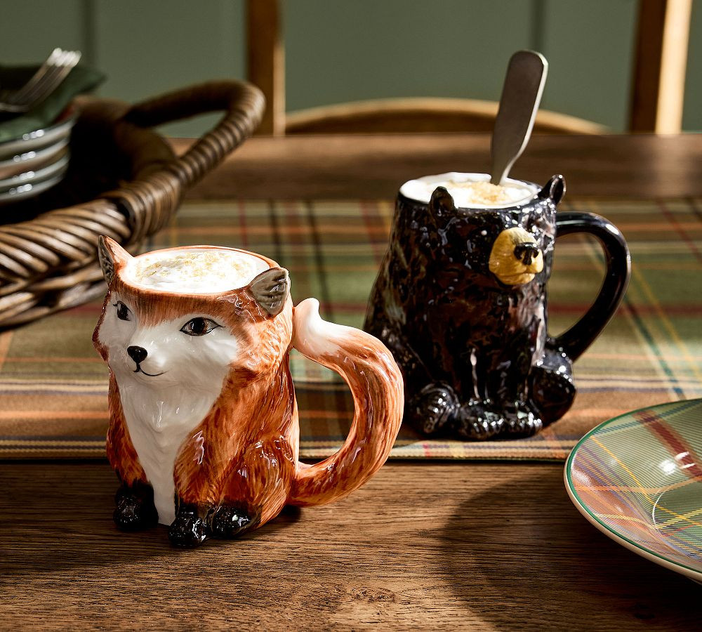 Fantastical Forest Stoneware Figural Mugs | Pottery Barn CA