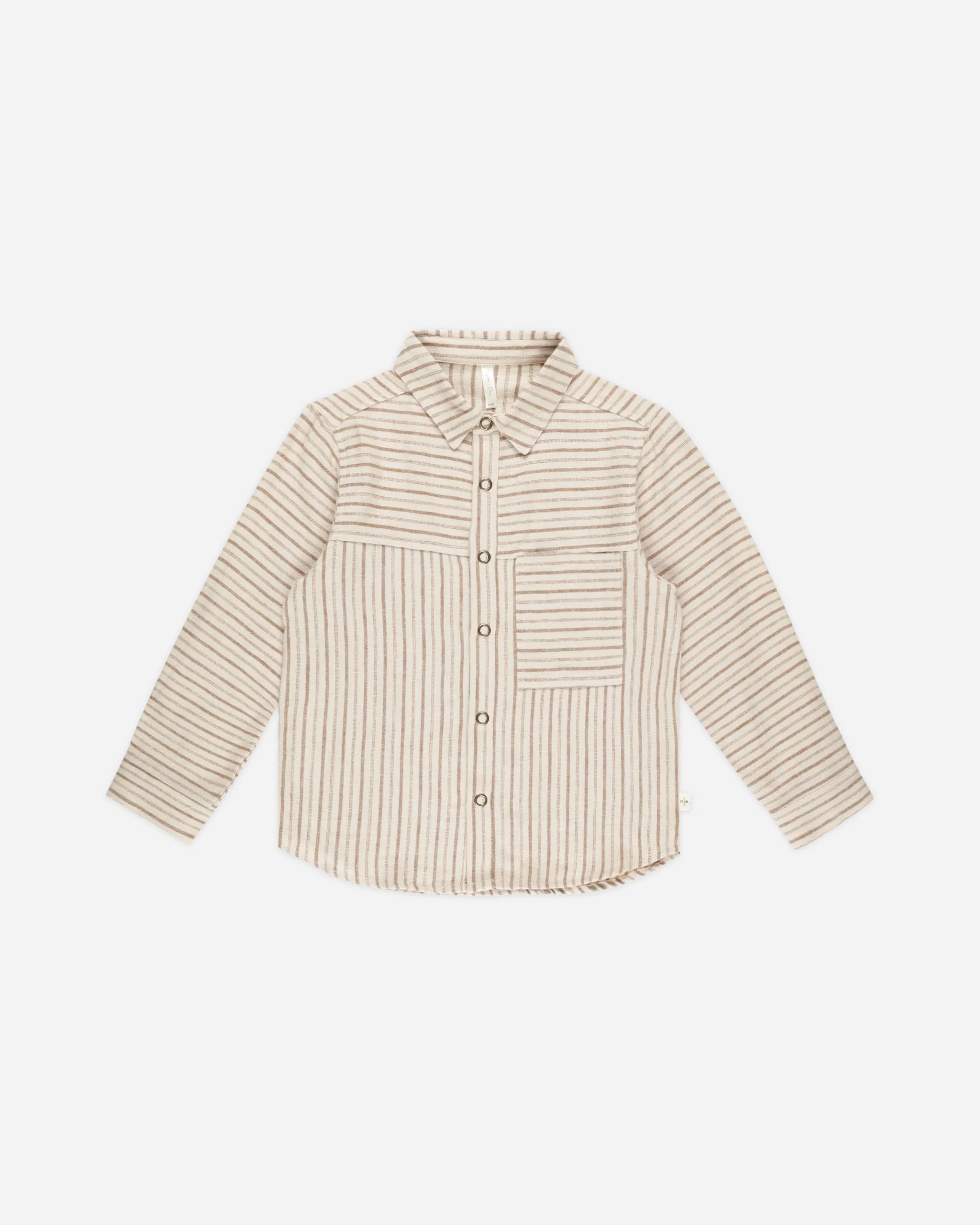 Walker Shirt || Saddle Pinstripe | Rylee + Cru