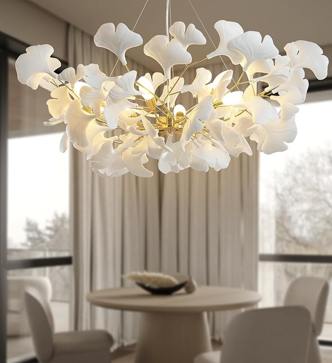 BREEZLYT Round Branch Chandelier,Gold Chandeliers for Dining Room Bedroom,40 Inch Modern Chandeli... | Amazon (US)