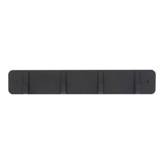 Home Decorators Collection 18 in. Matte Black Hook Rack with 4 Hooks 64511 - The Home Depot | The Home Depot