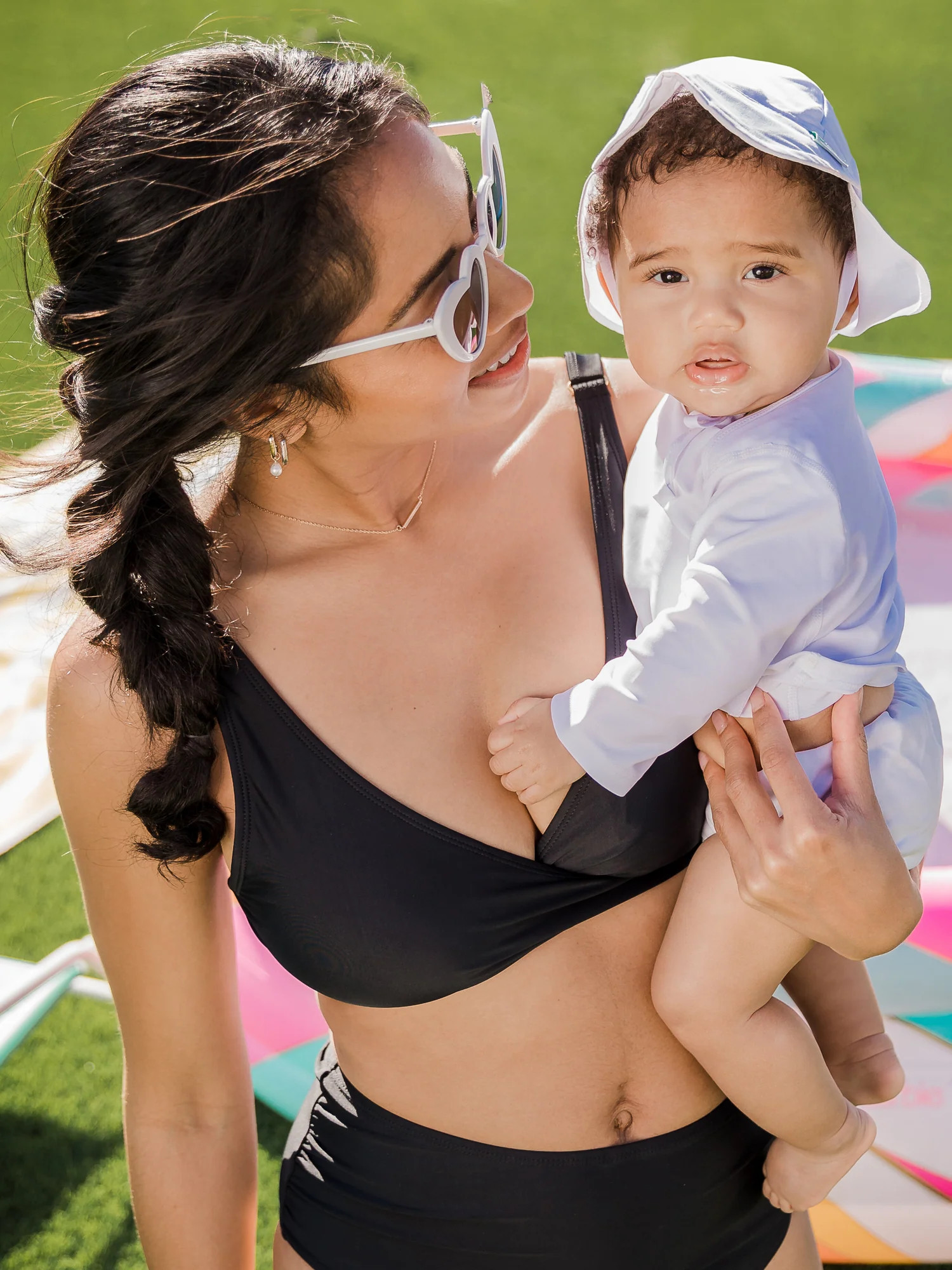 Crossover Maternity & Nursing Bikini Top | Black - Kindred Bravely | Kindred Bravely