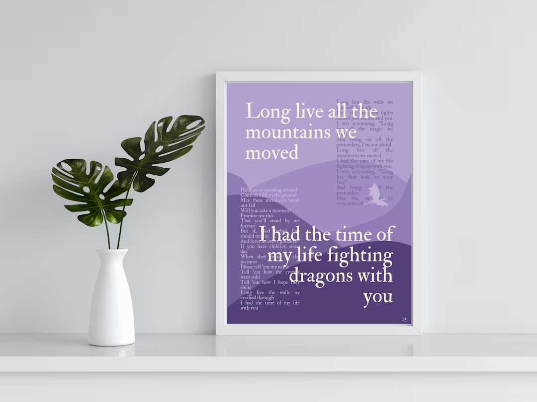 Taylor Long Live Digital Print, Swiftie Wall Decor, long Live Speak Now Lyrics Poster - Etsy | Etsy (US)