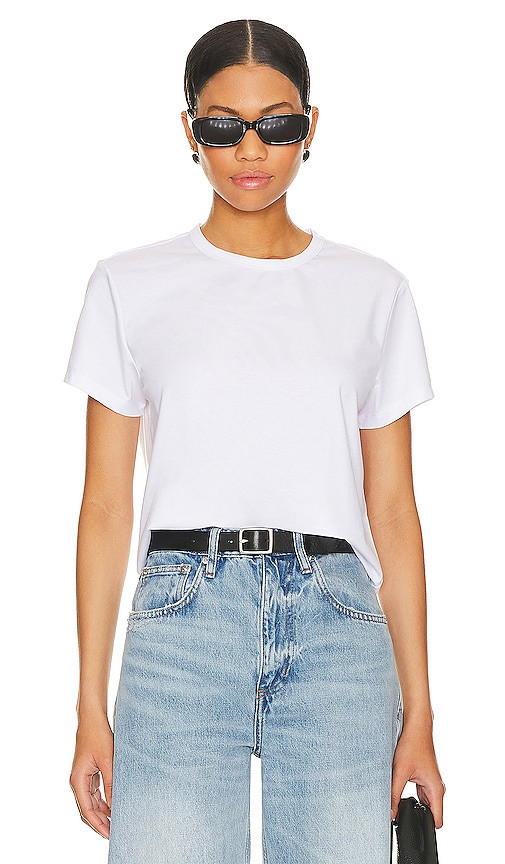 Cuts Almost Friday Tee Cropped in White. - size M | Revolve Clothing (Global)