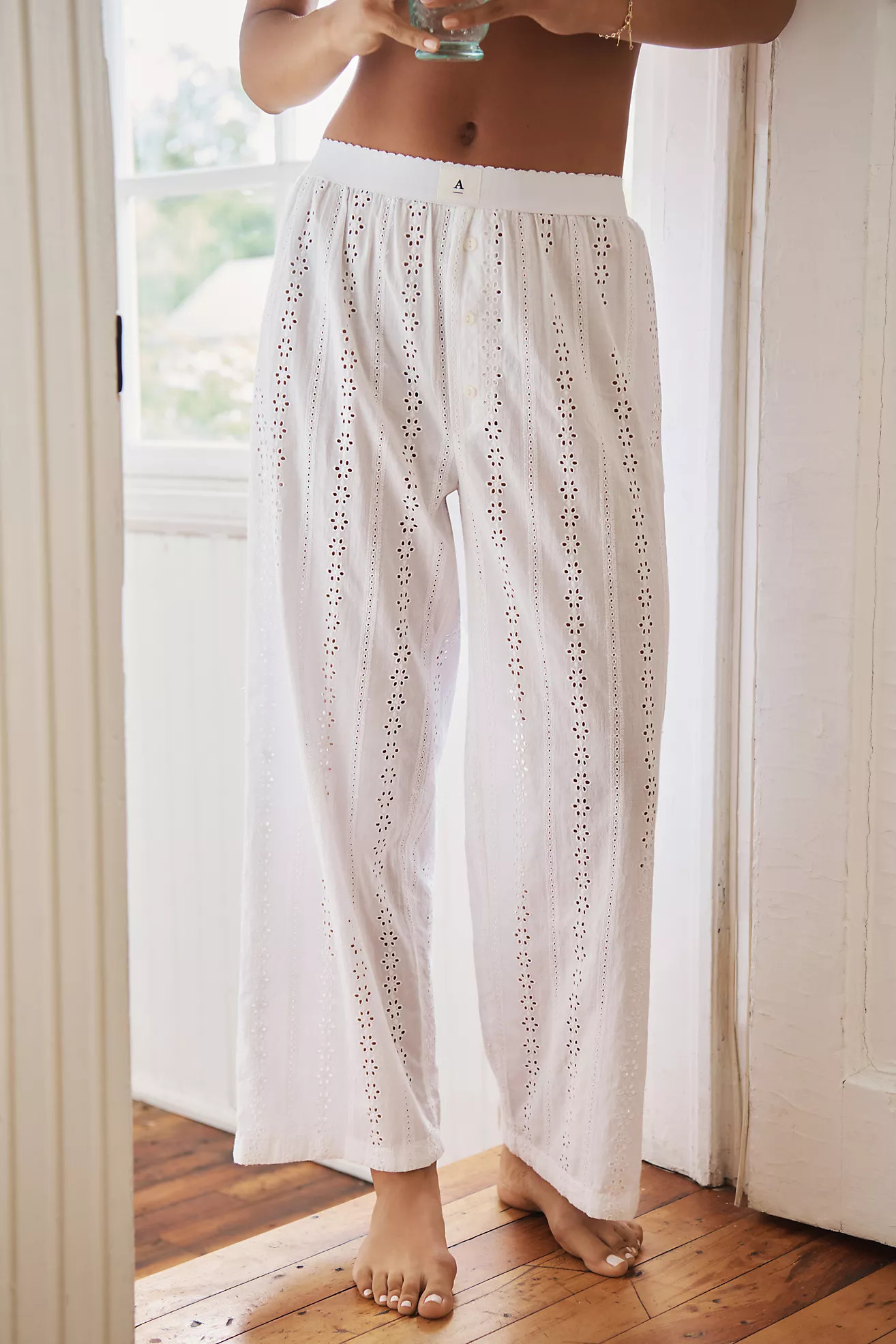By Anthropologie Eyelet Pajama Pants | Anthropologie (US)