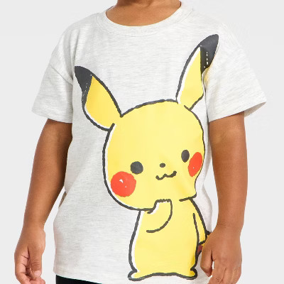 Toddler Boys' Pokemon Monpoke Short Sleeve T-Shirt - Gray | Target