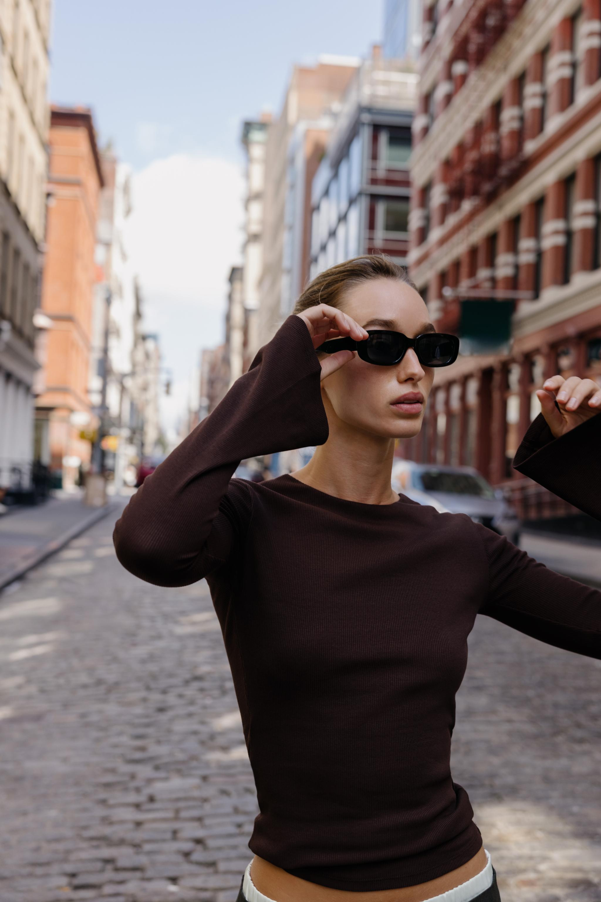 RIB TOP WITH FLARED SLEEVES | Zara US