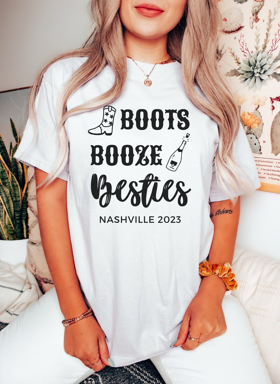 Nashville Bachelorette, Bachelorette Shirt, Nashville Shirt, Boots Booze Besties, Nashville Girls... | Etsy (US)