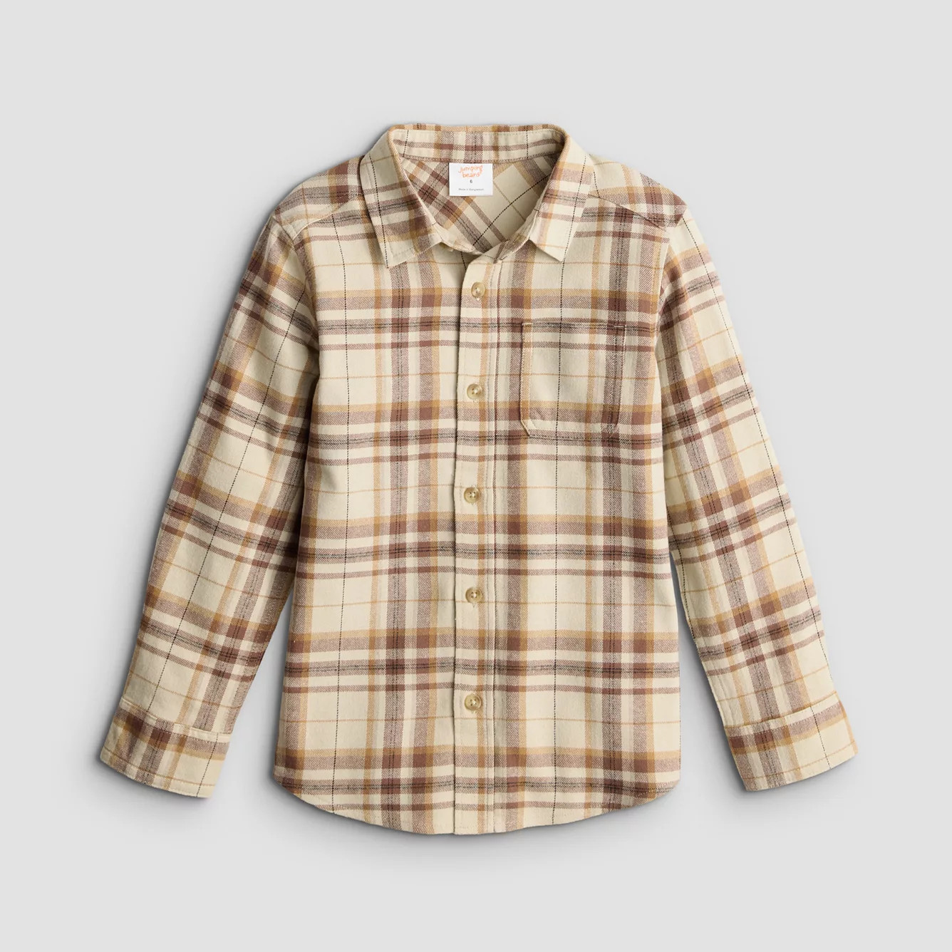 Boys 4-12 Jumping Beans® Flannel Button-Down Long-Sleeve Shirt | Kohl's