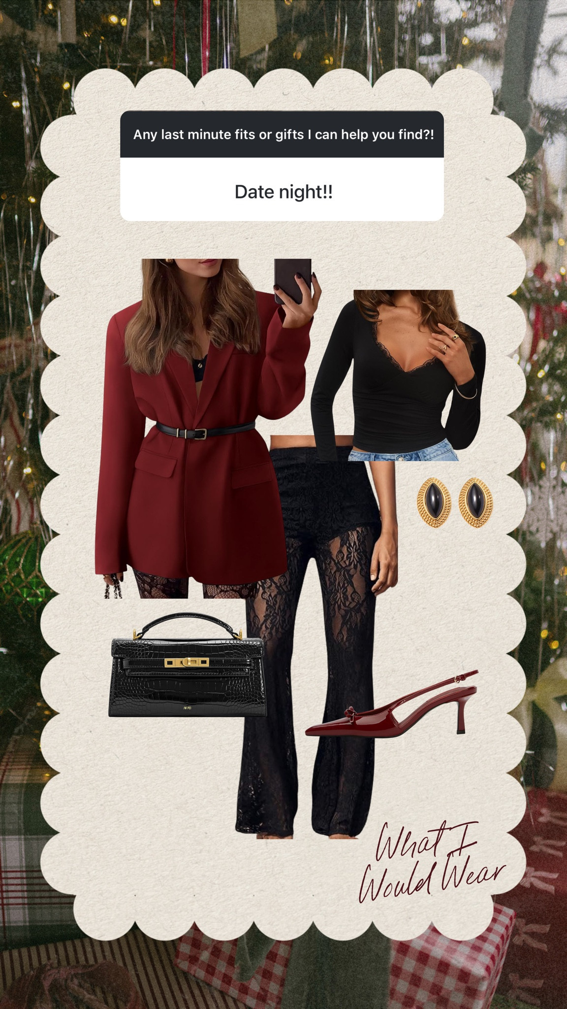 Date night outfit idea✨ love a lace pant and blazer moment! 

#LTKSaleAlert #LTKMidsize #LTKHoliday