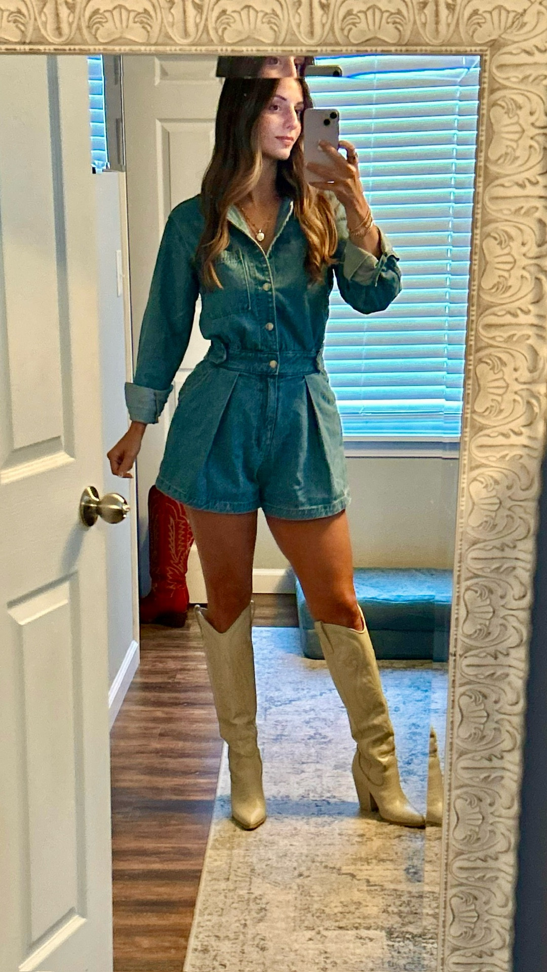 Rodeo, country concert, or fall transition outfit! Such a cute denim find and the quality is surprisingly good. Throw on some boots or sandals to create the vibe you’re going for! 

#LTKPetite #LTKFindsUnder50 #LTKStyleTip