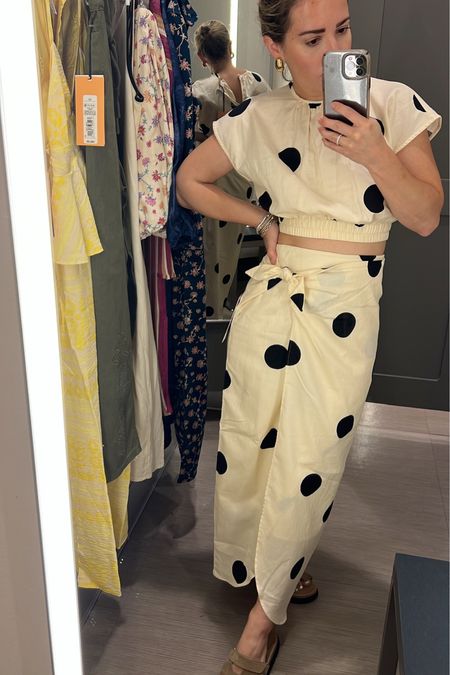 How fun and chic is this polka dot skirt and top from Target? 

Runs true to size. 

Reminds me of a Jacquemus outfit from a few years ago! 

Spring break outfit, vacation outfit, target skirt, target top, target matching set 

#LTKfindsunder100 #LTKstyletip #LTKfindsunder50