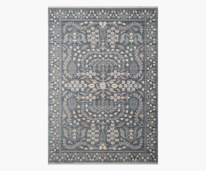 Holland Anika Blue Power-Loomed Rug | Rifle Paper Co.