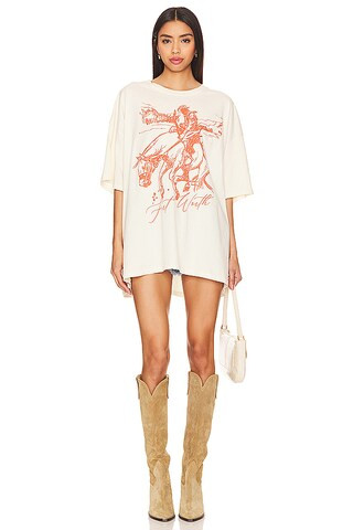 DAYDREAMER Fort Worth Tee in Stone Vintage from Revolve.com | Revolve Clothing (Global)
