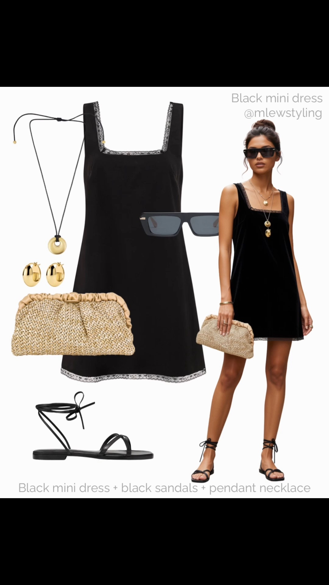 Black mini dress 〰️

Tags: elevated summer outfit, vacation look, revolve pendant necklace, gold raffia clutch bag, Margaux leather sandals, electric picks gold hoop earrings, past midnight sunglasses, old money style, outfit formulas

#LTKsummer #LTKdresses #LTKtravel