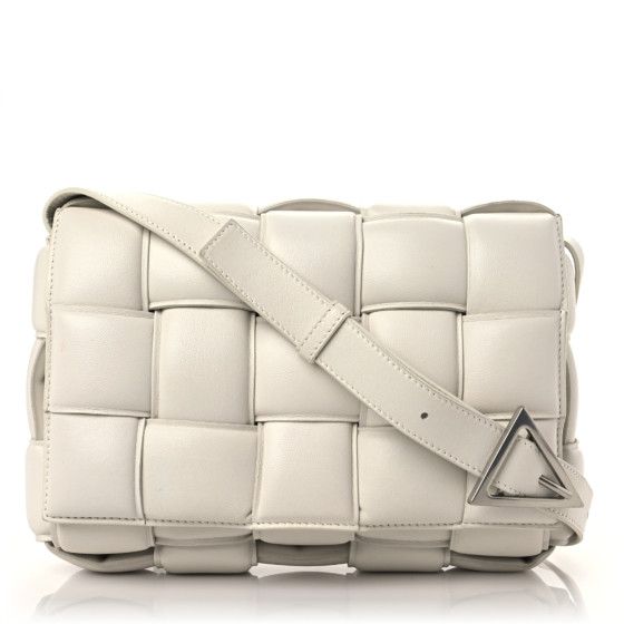 BOTTEGA VENETA Nappa Maxi Intrecciato Padded Cassette Crossbody Bag Chalk | FASHIONPHILE (US)