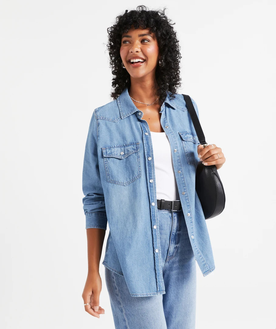 CHELSEA WESTERN DENIM SHIRT | Sportsgirl