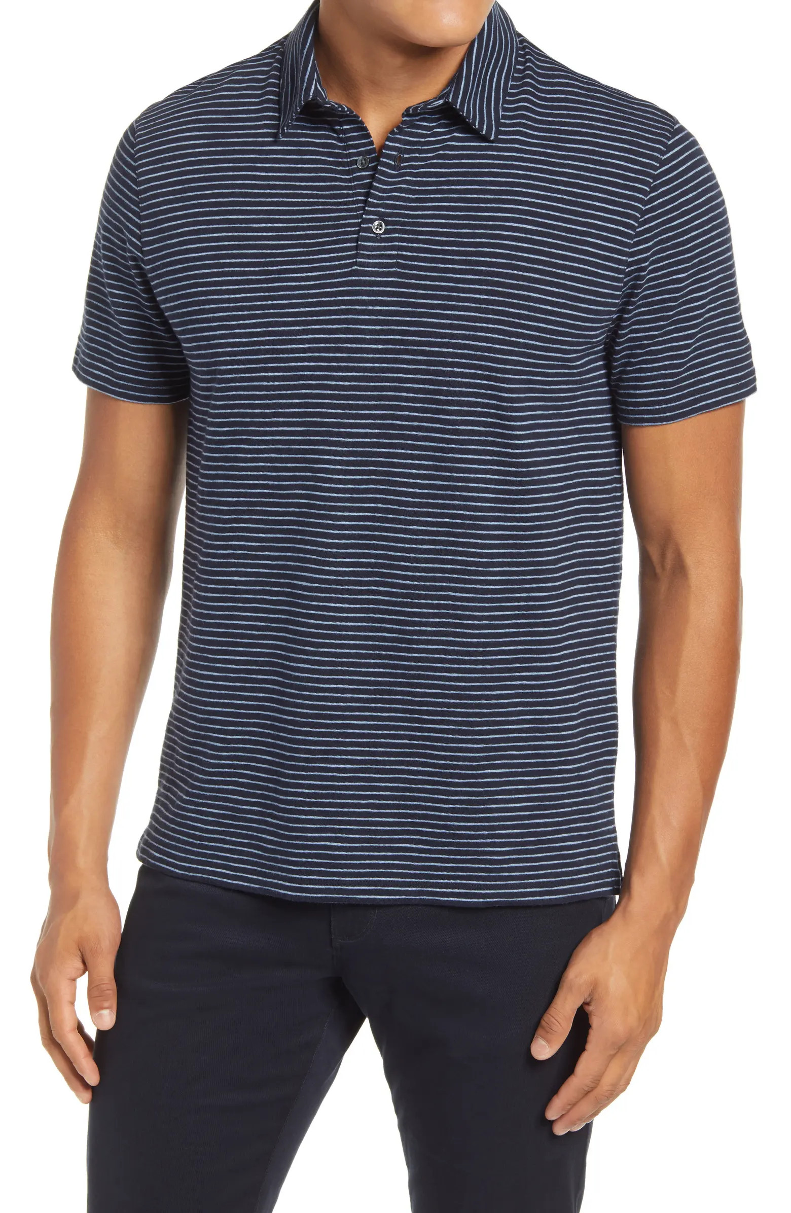 Slim Fit Stripe Short Sleeve Polo | Nordstrom
