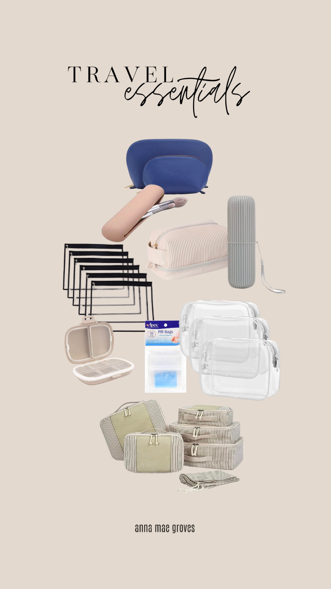 Allllll the bags I use for packing! Toiletry bags, supplement bags, packing cubes 

#LTKtravel #LTKunder50 #LTKbeauty