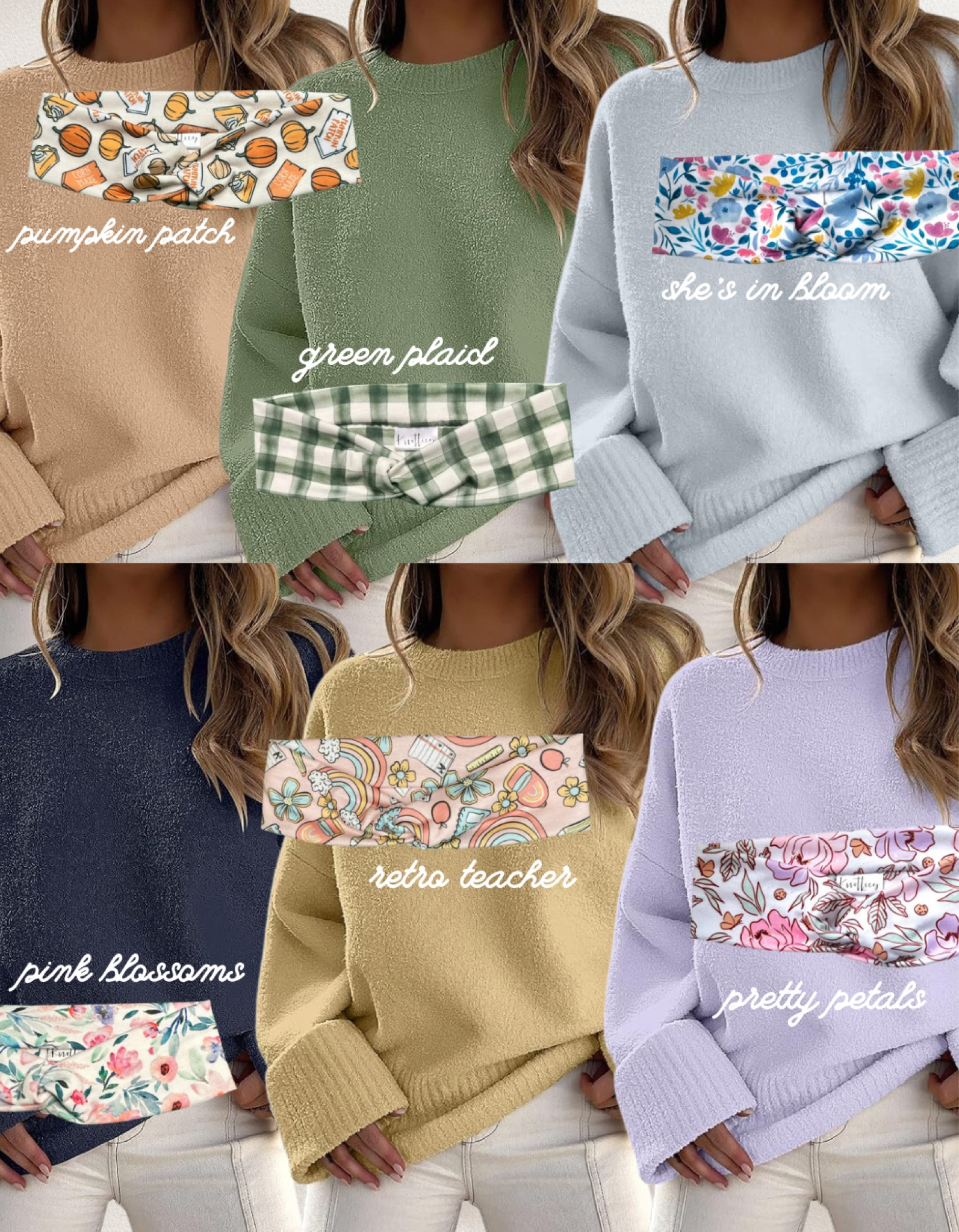 Headbands: shopknotties.com
Cozy fuzzy sweater for Fall and Winter: all colors can be found at product link below!

#LTKFindsUnder50 #LTKStyleTip #LTKSaleAlert