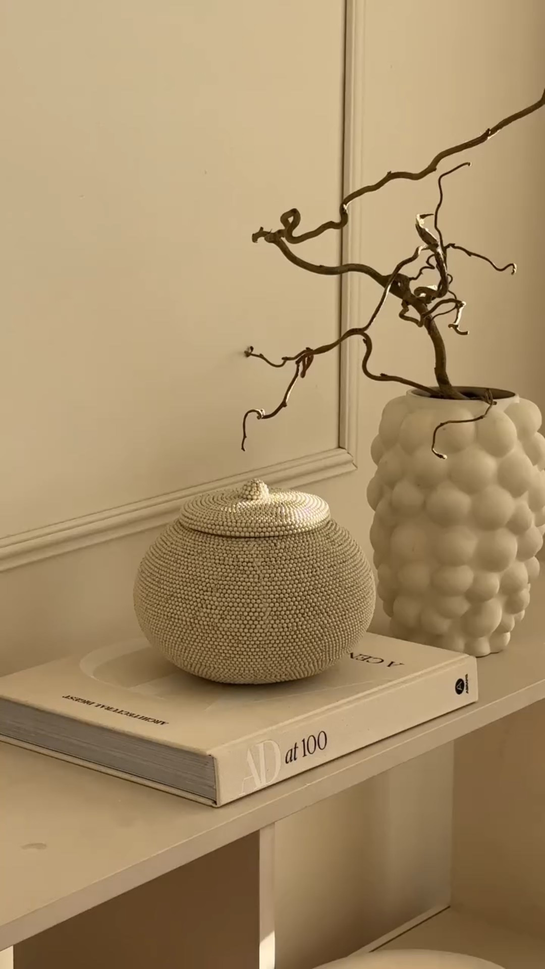 Minimal moments that speak volumes 🤍✨ I’ve always believed that less is more — and this little corner of my home says it all. The sculptural vase, organic branches, and that beaded jar bring texture, warmth, and timeless elegance to the space. Every piece was chosen with intention and adds a unique charm to the room. Whether you’re styling a console, bookshelf, or coffee table — subtle statement pieces like these make all the difference. Everything is linked on my LTK for easy shopping! Tap the link in bio to recreate this cozy, curated vibe 🌾 #NeutralDecor #InteriorDetails #MinimalHome #VaseStyling #AestheticVibes #HomeInspo #DecorLover #LTKFinds

#LTKActive #LTKHome #LTKSeasonal