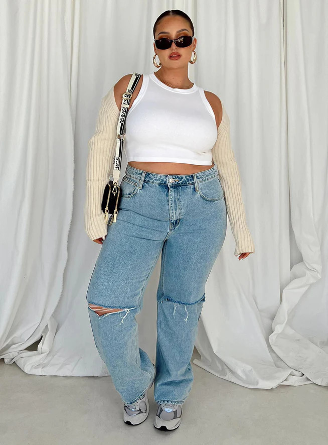 Aytan Bolero Sweater Beige Curve | Princess Polly US