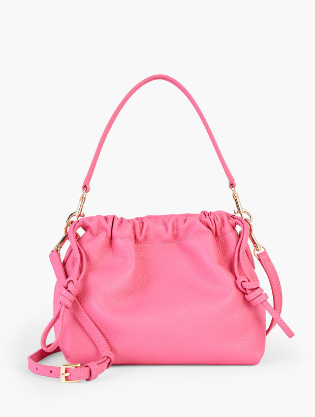Leather Drawstring Crossbody Bag | Talbots