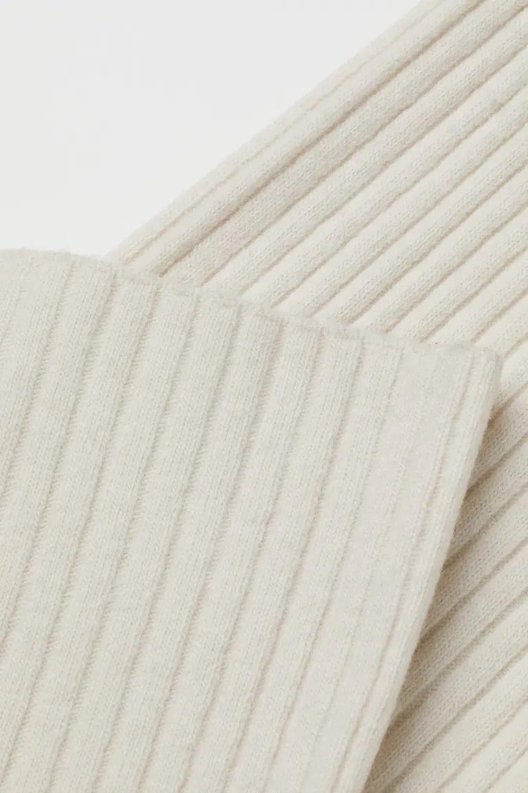 Rib-knit merino wool-blend trousers | H&M (UK, MY, IN, SG, PH, TW, HK)