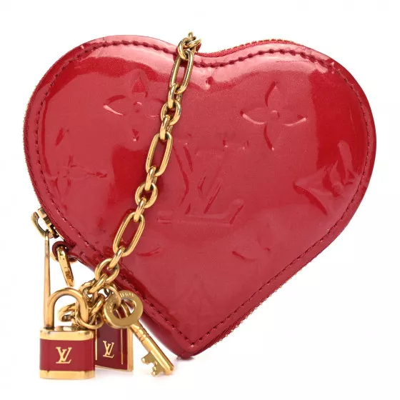 LOUIS VUITTON Patent Sweet Monogram Coeur Heart Coin Purse Pomme D'Amour, FASHIONPHILE