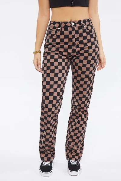 Checkered Print Jeans | Forever 21 (US)