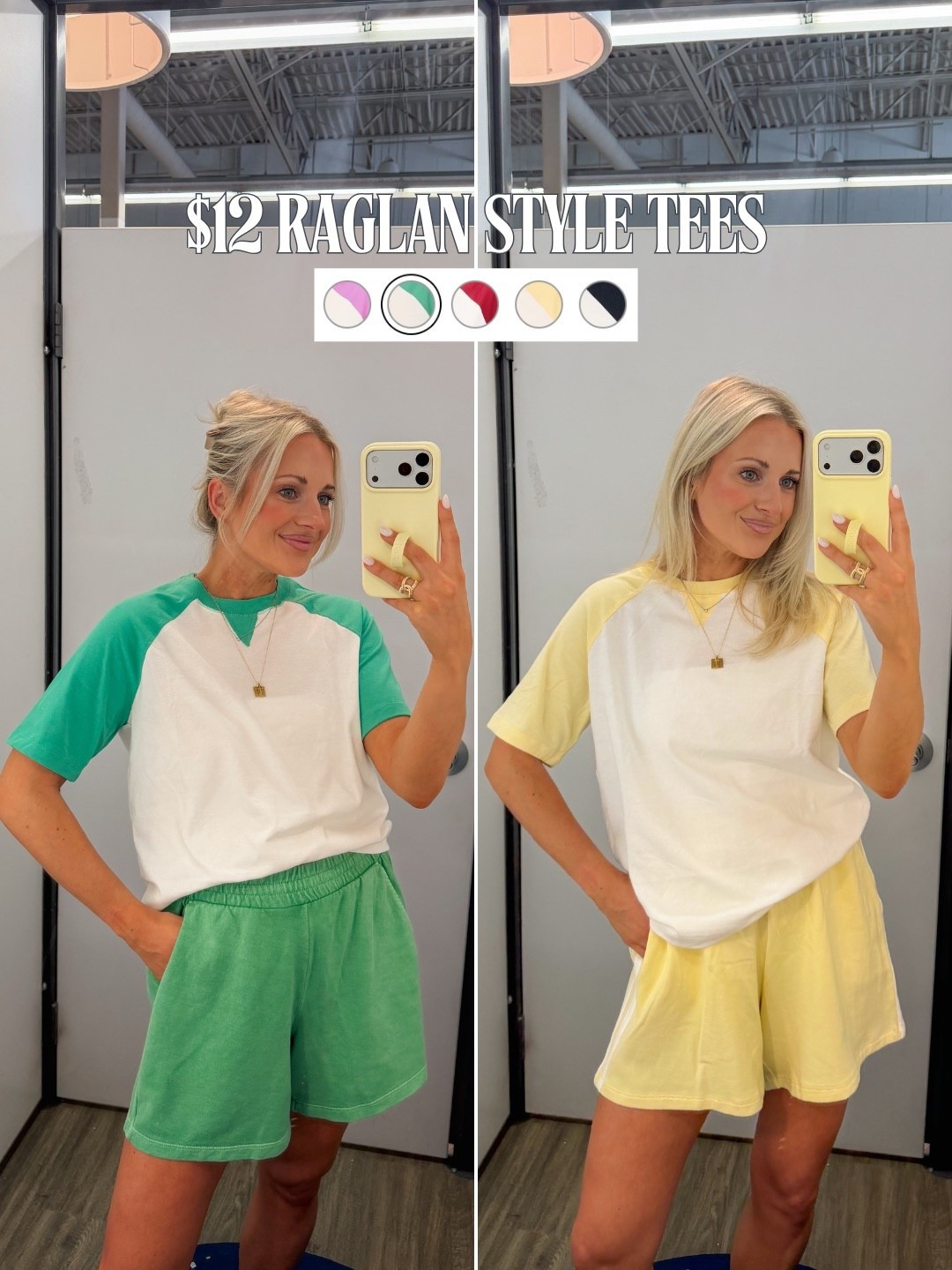 Wearing smalls in these raglan shirts! 

#LTKootd #LTKmomlife #LTKgrwm