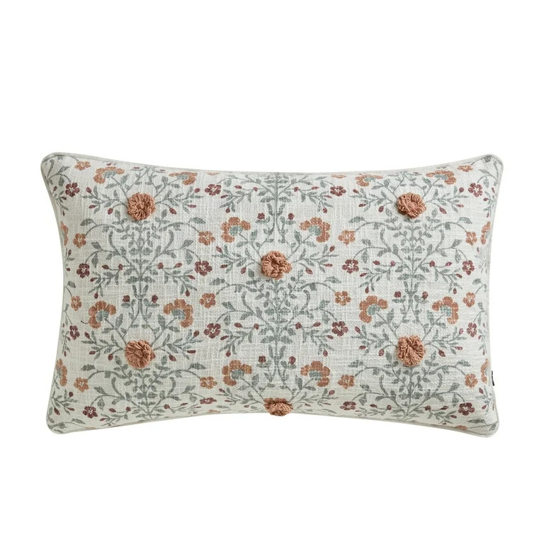 My Texas House 14" x 24" Fara Multicolor Floral Oblong Cotton Decorative Pillow - Walmart.com | Walmart (US)