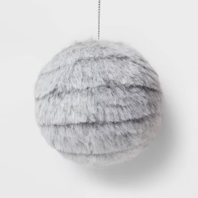 Round Faux Fur Christmas Tree Ornament - Wondershop™ | Target