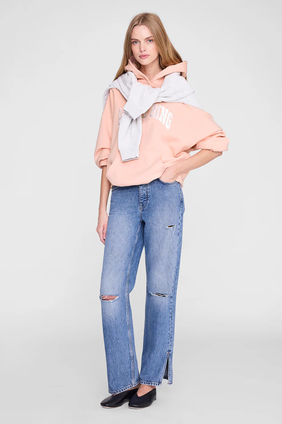 Harvey Sweatshirt Anine Bing - Coral Pink | Anine Bing