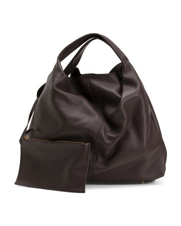 Made In Spain Leather Extra Large Slouchy Tote | TJ Maxx