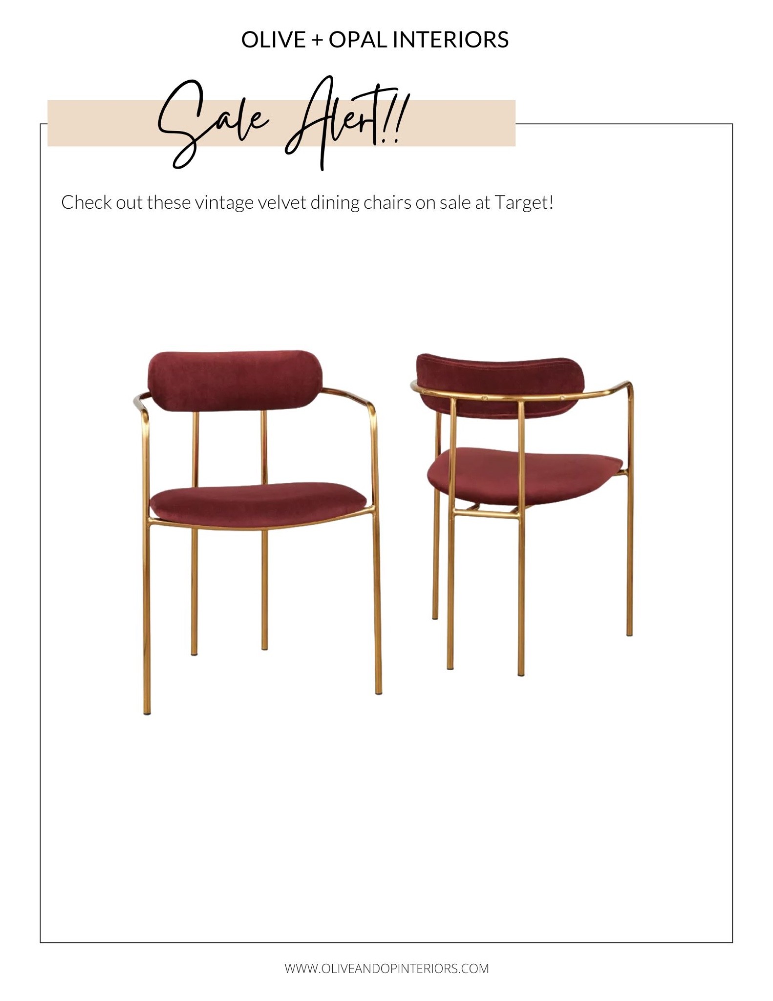 Check out our beautiful new office chairs - they give off a moody and vintage vibe! They are currently on sale at Target along with some other great options.
.
.
.
Target
Velvet Dining Chairs
Gold Dining Chairs
Moody
Trendy
Vintage
Upholstered Dining Chairs

#LTKstyletip #LTKsalealert #LTKhome