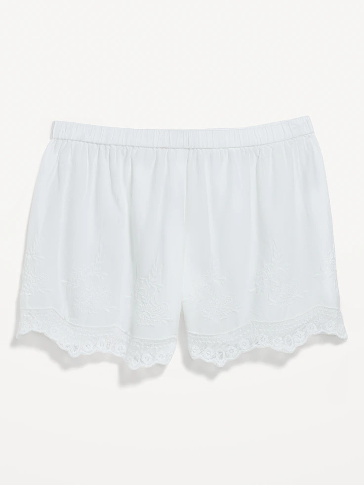 High-Waisted Lace-Trim Shorts | Old Navy (US)