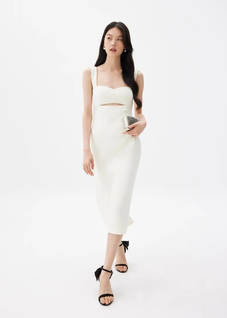 Nicole Padded Cut Out Midi Dress | Love, Bonito USA