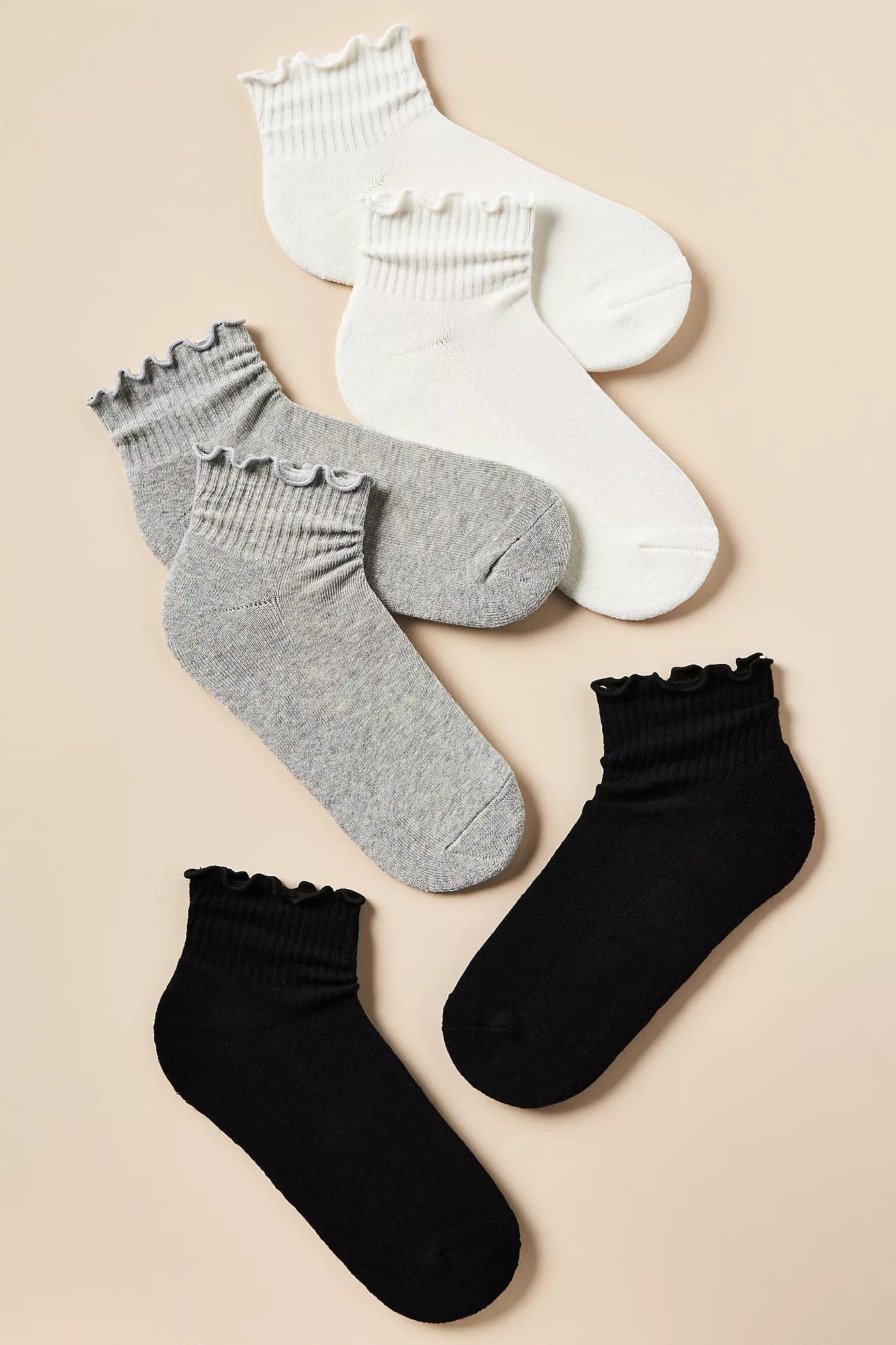 Daily Practice Athletic Ruffle Socks, Set of 3 | Anthropologie (US)