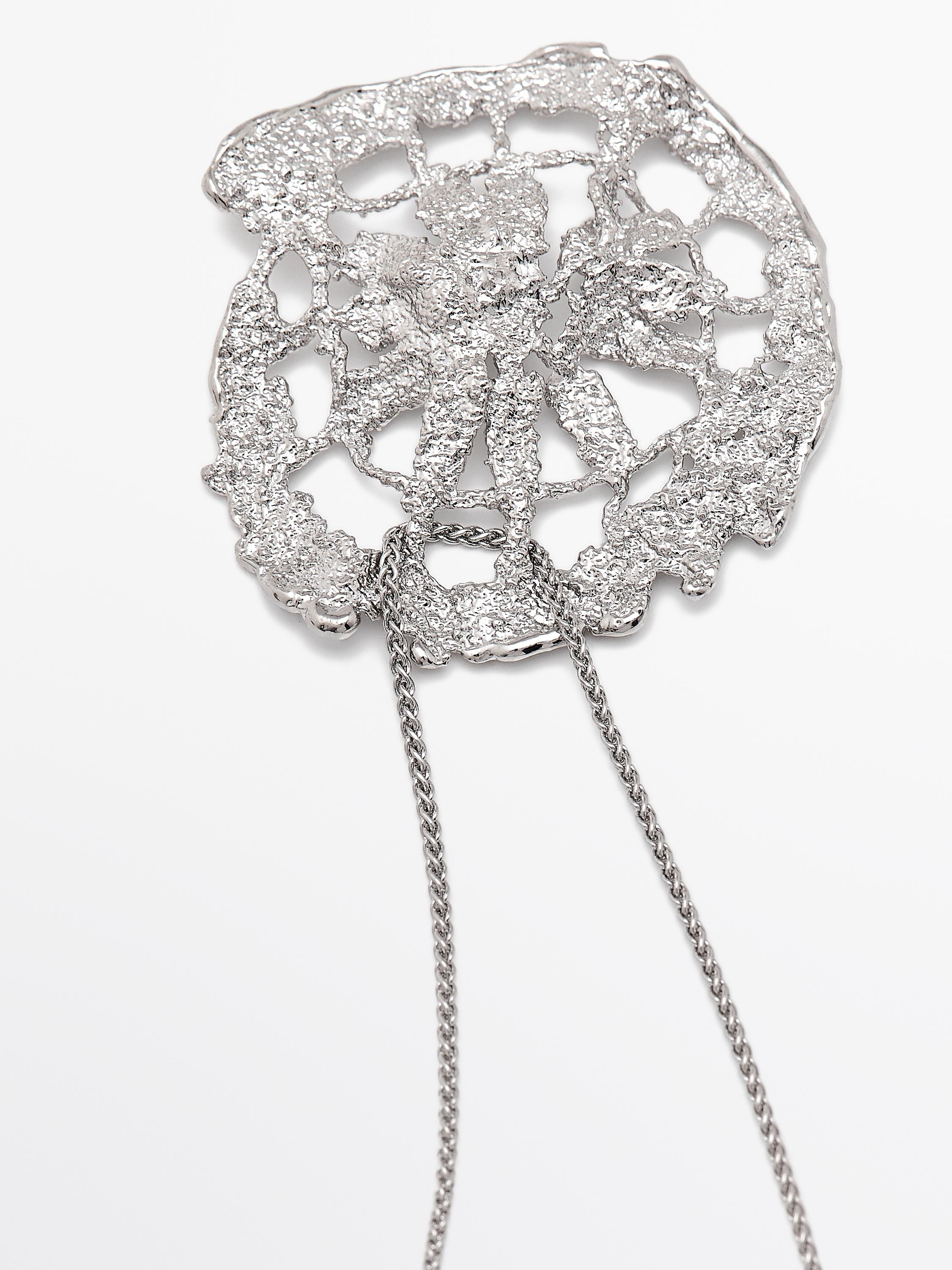 Necklace with lace piece pendant | Massimo Dutti US
