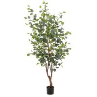 Artificial Eucalyptus Tree in Pot 140 cm Emerald Green | ManoMano UK