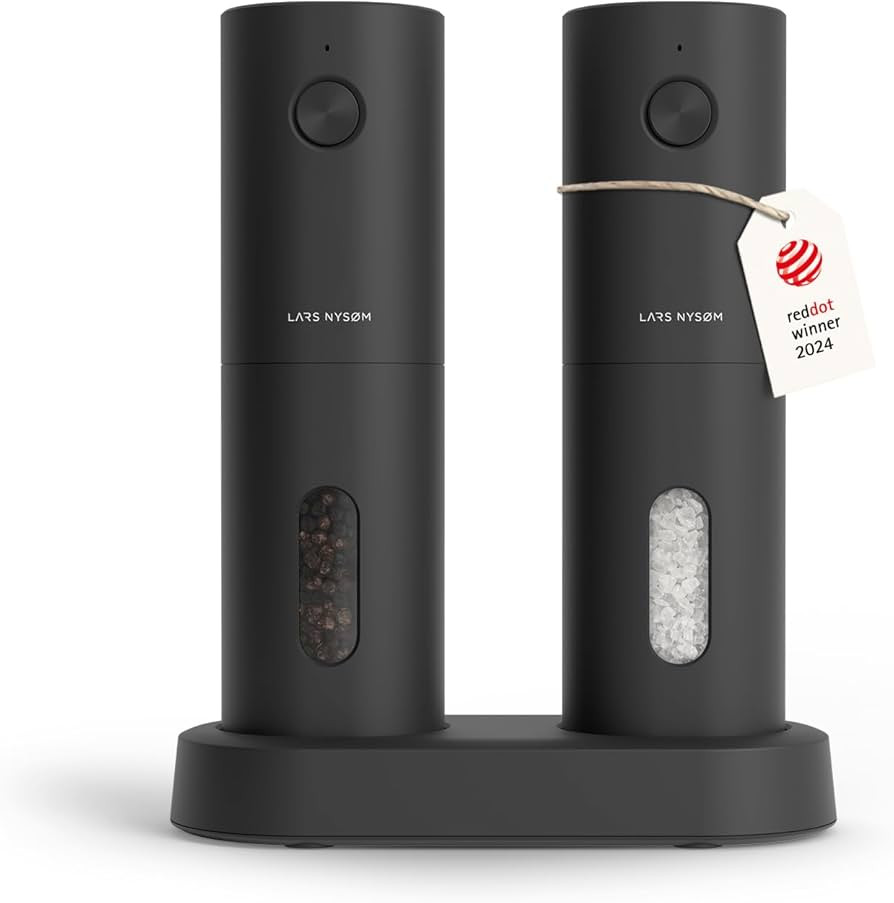 LARS NYS\u00d8M Electric Salt and Pepper Grinder Set, USB Rechargeable, Automatic Salt and Pepper... | Amazon (US)