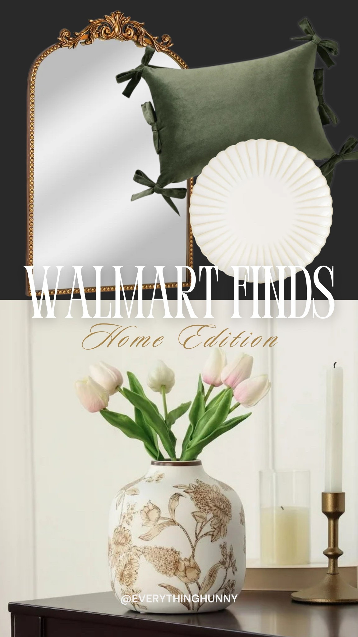 walmart home decor neutral accents mirror pillow lamp vase plate artwork basket box cozy modern timeless affordable trending elegant classic living room shelf entryway styling gold scalloped green textured natural woven ceramic design find