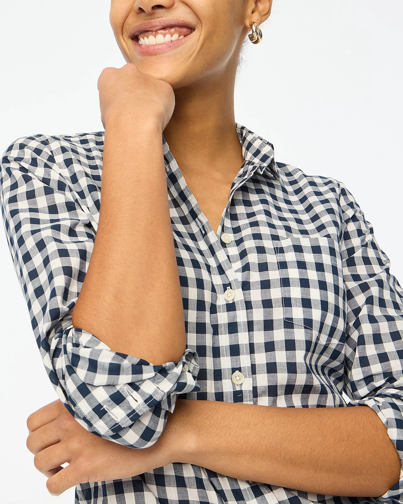 Gingham lightweight cotton shirt in signature fit | J.Crew Factory