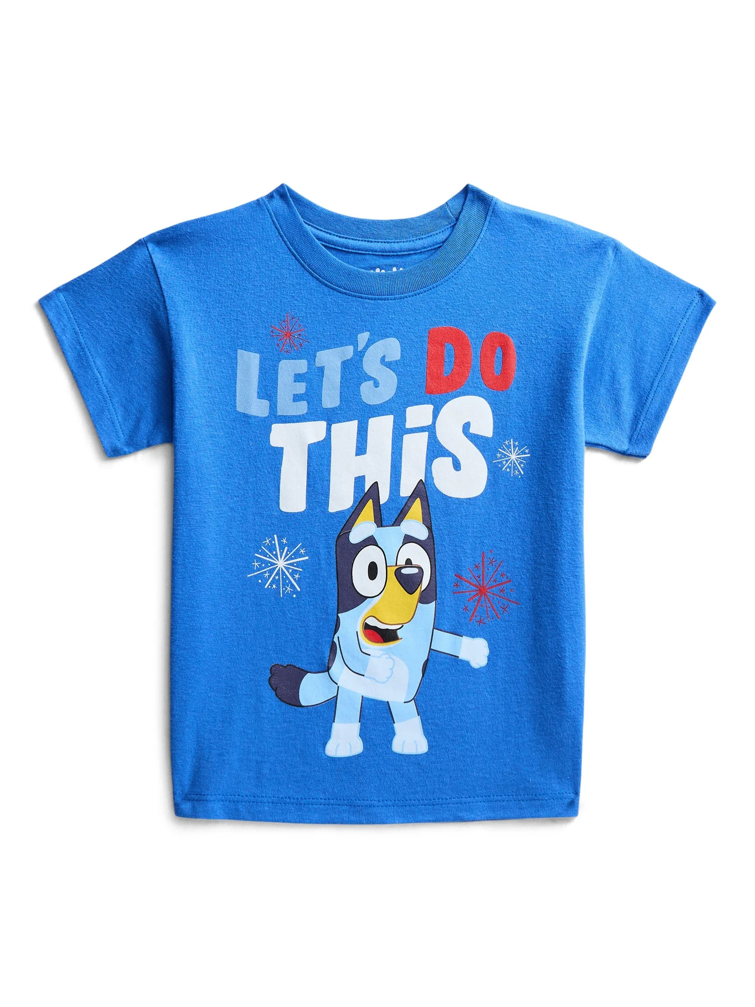 Bluey Toddler Graphic Americana Crewneck Tee with Short Sleeves, Sizes 12M-5T | Walmart (US)