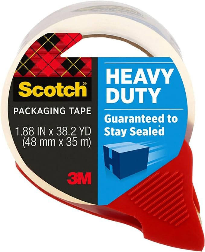 Scotch Heavy Duty Shipping Packaging Tape, 1 Dispensered Roll, 1.88 x 38.2 yd, Great for Packing,... | Amazon (US)