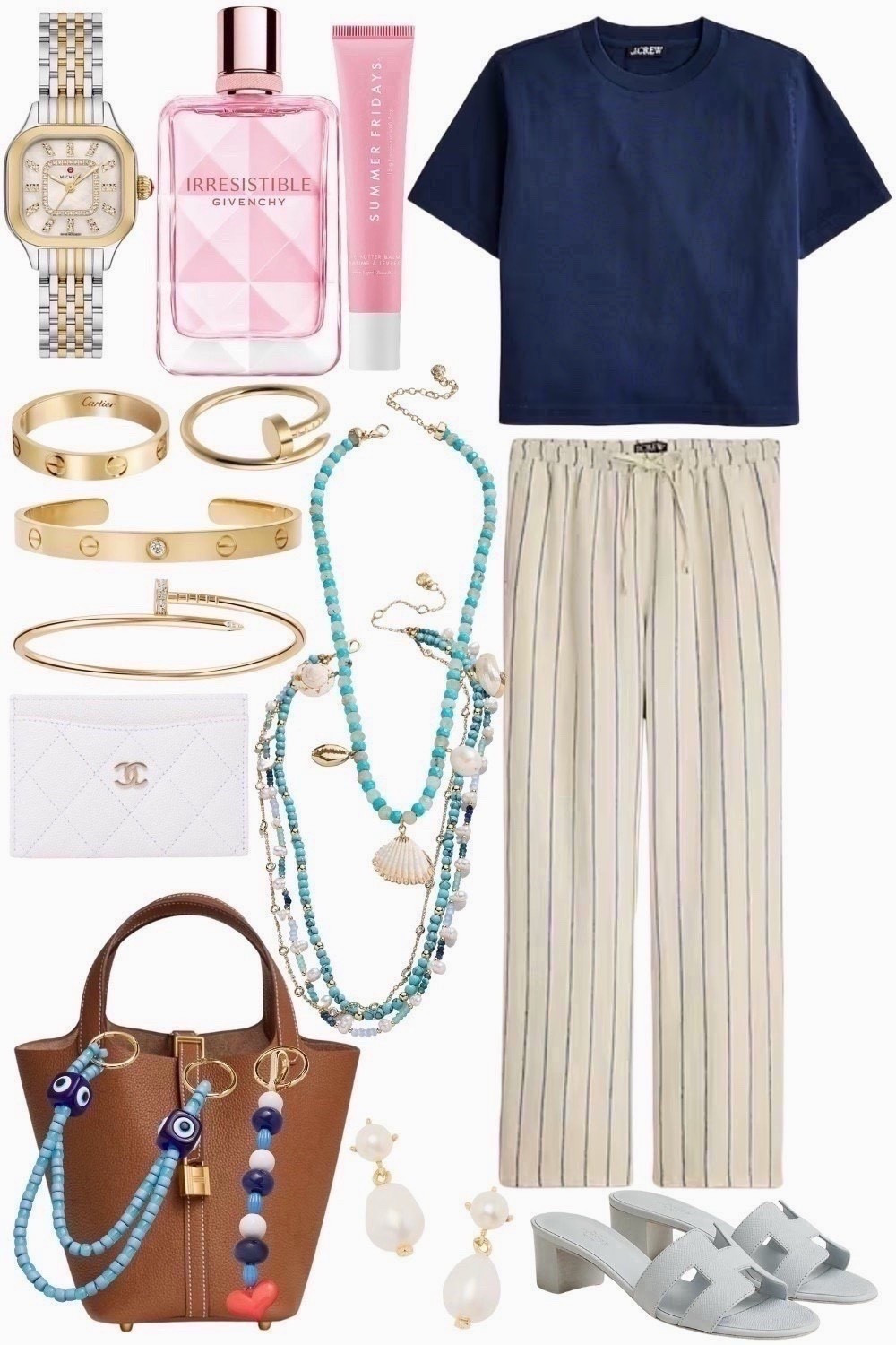 J crew navy boxy tee (small) with the best ever stripe linen pants (xs) and Baublebar accessories 



#LTKootd #LTKSeasonal #LTKFindsUnder100