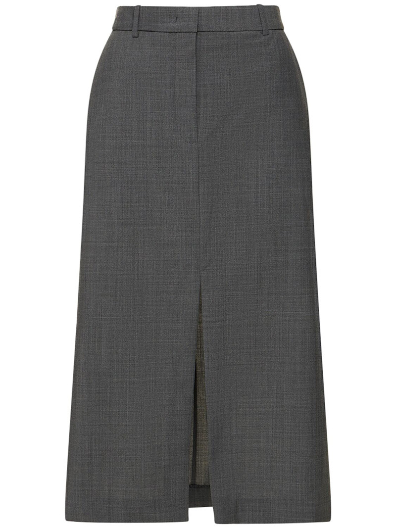 Pisa wool blend midi skirt - The Garment - Women | Luisaviaroma | Luisaviaroma