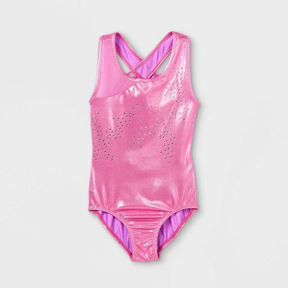 Girls' Shimmer Gymnastics Tank Leotard - Cat & Jack™ Pink | Target