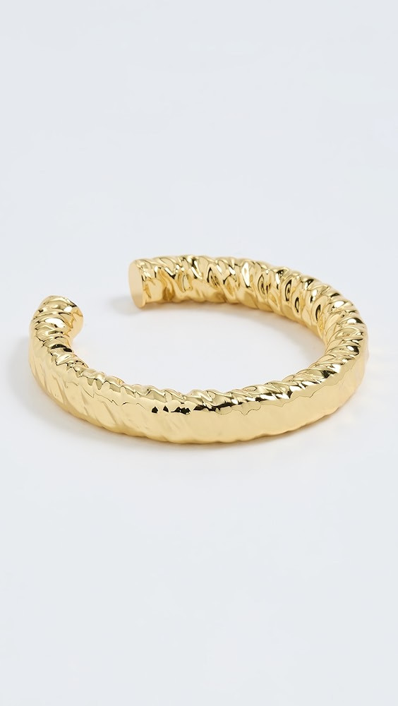 Molten Texture Gold Cuff Bangle | Shopbop