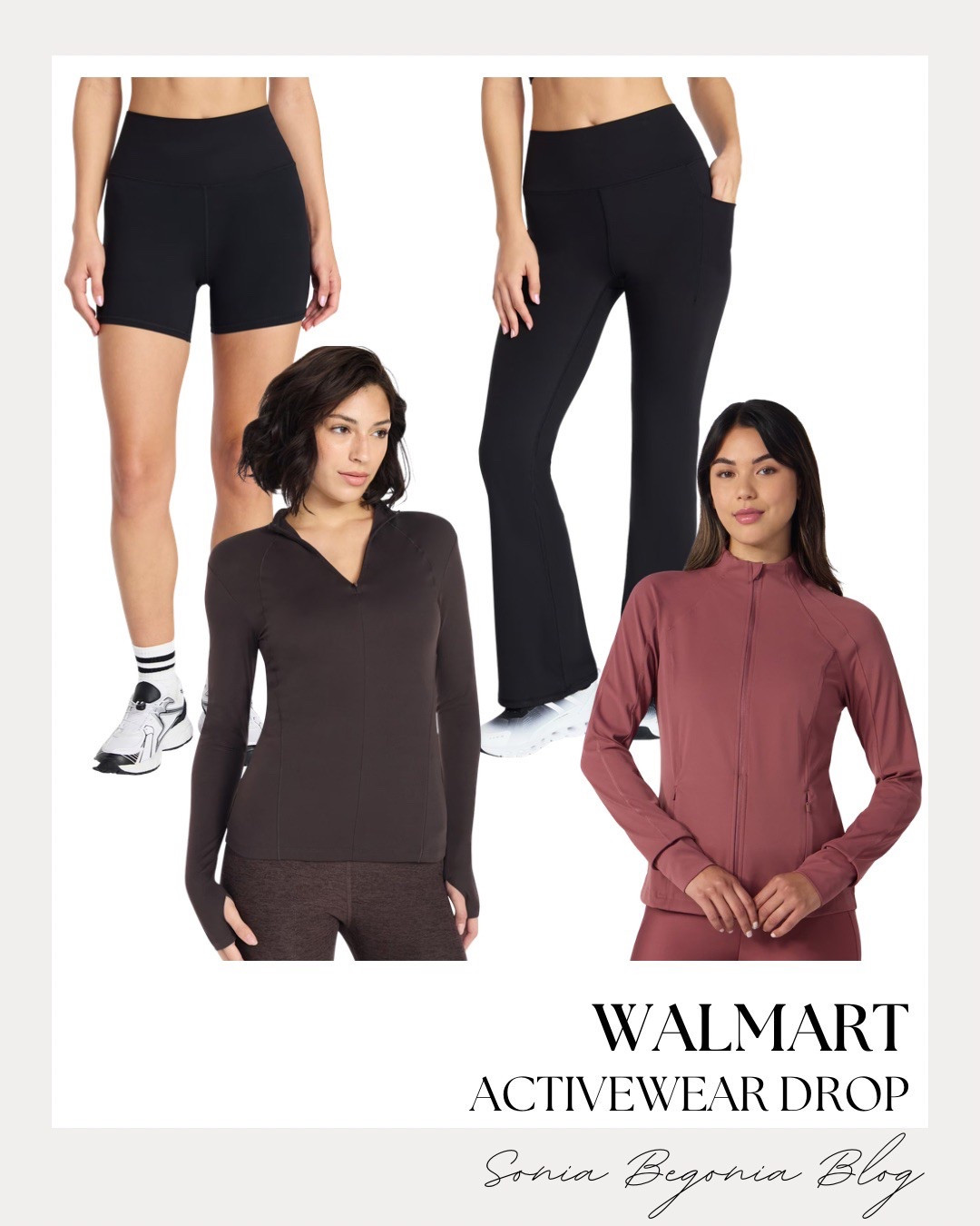 ACTIVEWEAR DROP: Sleek Sets, Zip-Ups, & Performance Basics! 🏃‍♀️

Embrace the high-performance aesthetic with this perfectly balanced activewear collection from Walmart—all under $25!

We are obsessed with the functional statement pieces: from the sculpting high-waisted black biker shorts to the classic flared yoga leggings with convenient side pockets. Balance your workout wardrobe with versatile layers like the sleek, dark cocoa quarter-zip pullover or the dusty rose full-zip performance jacket featuring thumbhole details for a secure fit. Finish the look with your go-to white athletic sneakers and a high ponytail for a touch of polished, gym-ready glam!

#OOTD
#ActivewearDrop
#WalmartFashion
#WalmartFinds
#WorkoutMotivation
#GymStyle
#ActivewearAddict
#BikerShorts
#YogaPants
#QuarterZip
#FitnessInspo
#EverydayChic
#LTKStyle
#LTKUnder25
#SoniaBegoniaBlog


#LTKFindsUnder50 #LTKActive #LTKfitnessgoals